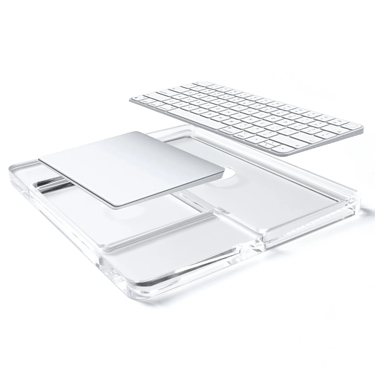 Wrist Rest For iMac Magic Trackpad 2 3 Keyboard Base Touch ID Numeric Acrylic Stand Station Transparent Crystal Pad Bracket