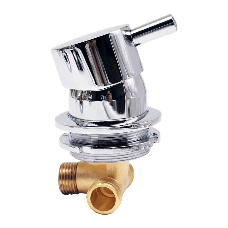 One Way Output Cold and Hot Water Mixer Screw Thread Brass Shower Faucet Mixer Diverter For Shower Room Big Hole Size 50-55mm