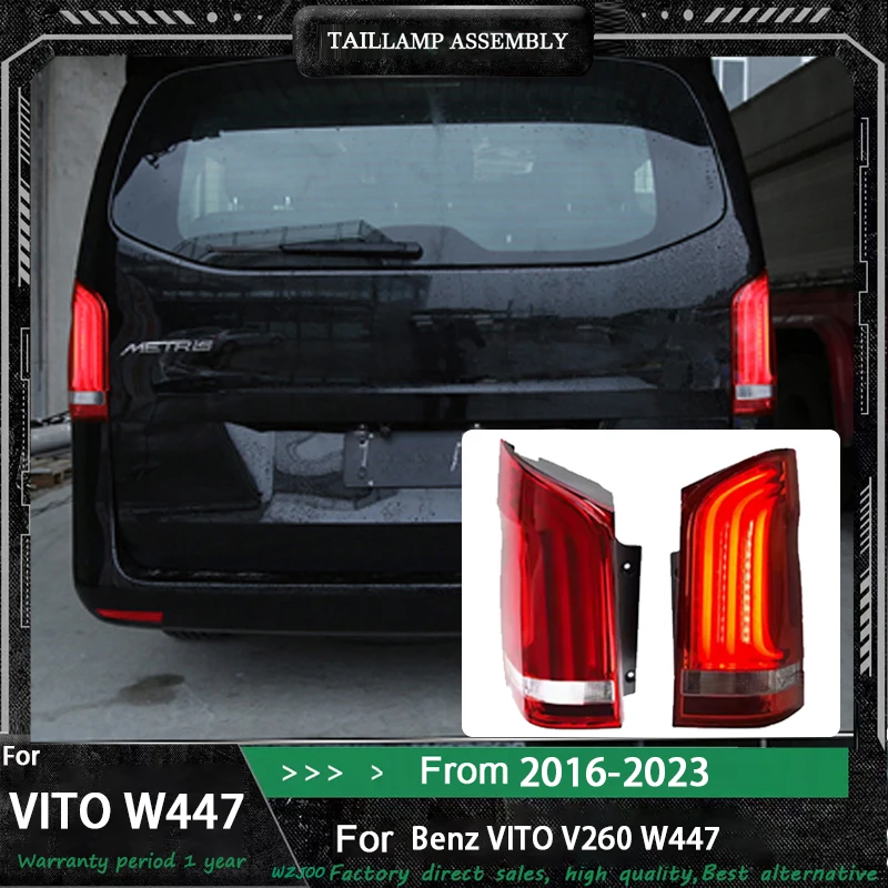

Автомобильные фары для Vito W447 V CLASS 2016-2024 V220D V250 V260, светодиодный автоматический задний фонарь в сборе, обновленная сигнальная лампа высокой настройки