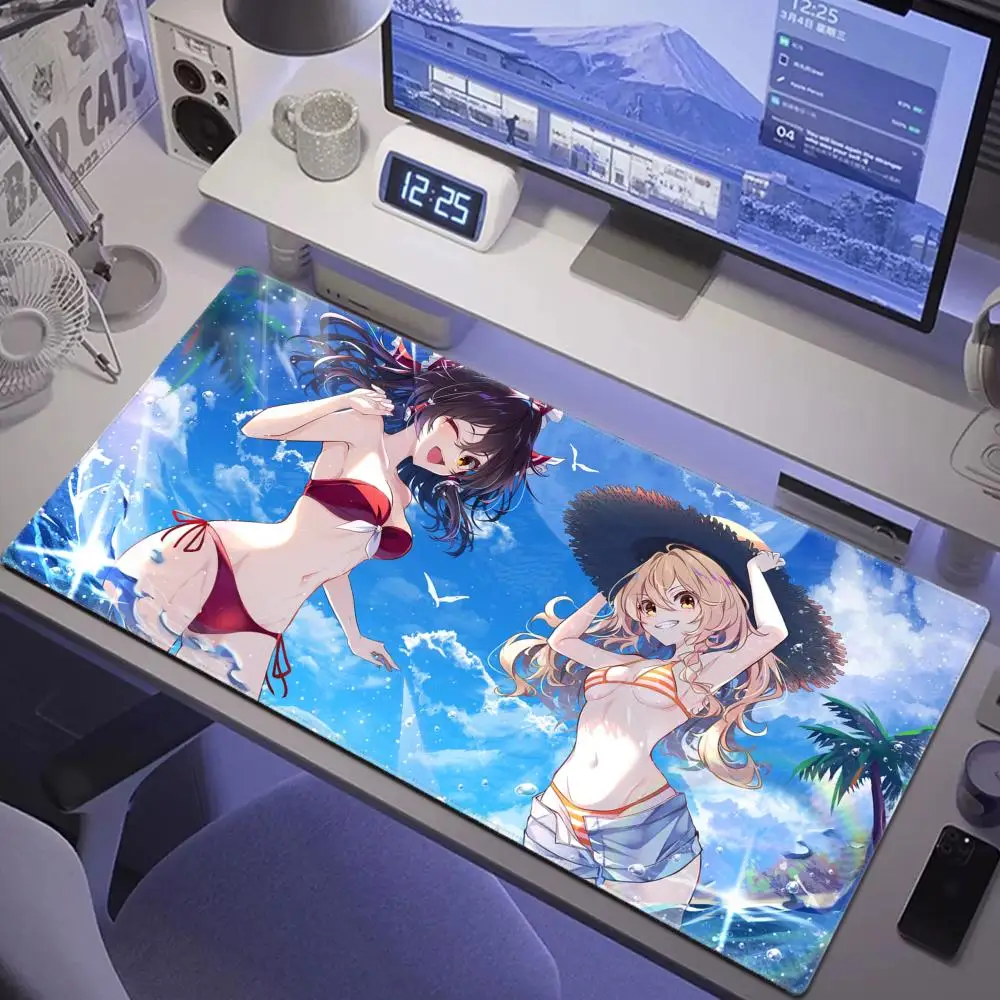 Anime Touhou Project mousepad Large Gaming Non-Slip Rubber teclado mouse pad Computer Keyboard Table Desk Mat