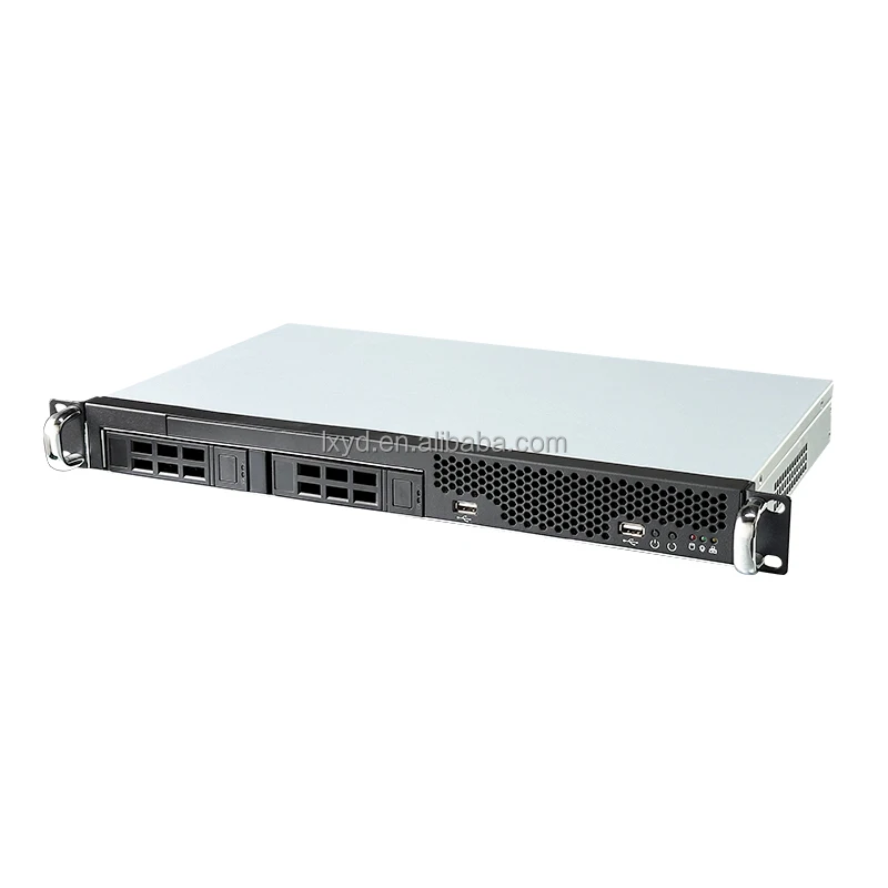 19-inch Rack-Mounted 1U 250 Surveillance Video Computer Host Hard Drive Mini ITX Industrial Control Chassis Made of Steel