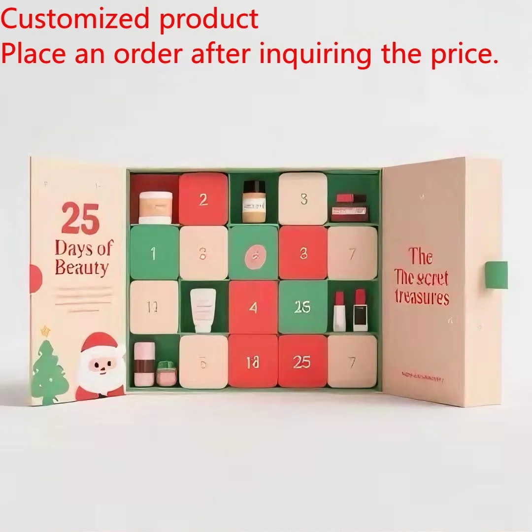 

2025Custom for FSC Paper Christmas Makeup Advent Calendar Cosmetic Box Packaged with Readable for FSC Certification