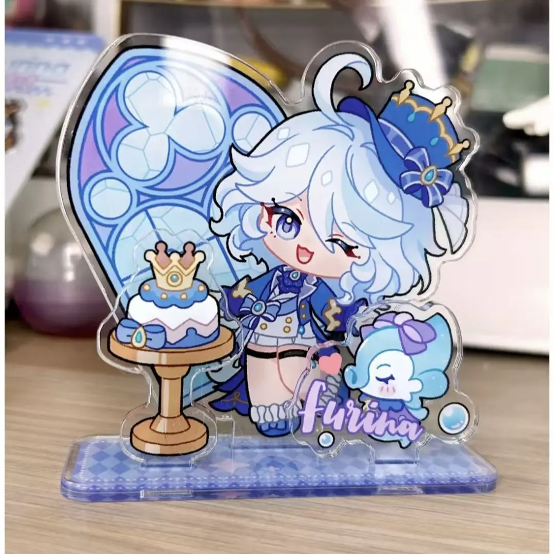 2025 أنيمي الاكريليك حامل نموذج لجسم Furina de Fontaine Focalors هيدرو أرشون إله العدالة لوحة زخارف مكتب هدية #2