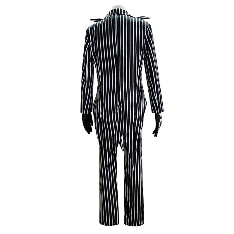 Anime Before Christmas Jack Skellington Cosplay Costume Unisex Sally Dress Set Halloween Party Full Outfit Suit