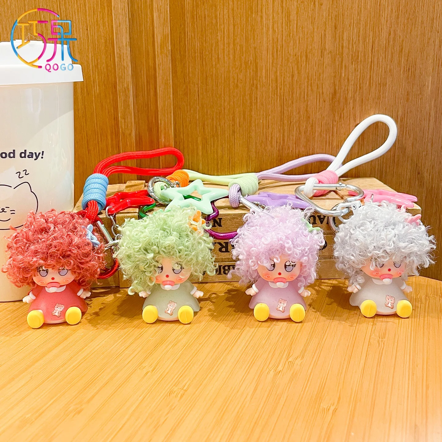 1pc creative fun exquisite colorful curly nipple doll keychain backpack accessories pendant gift