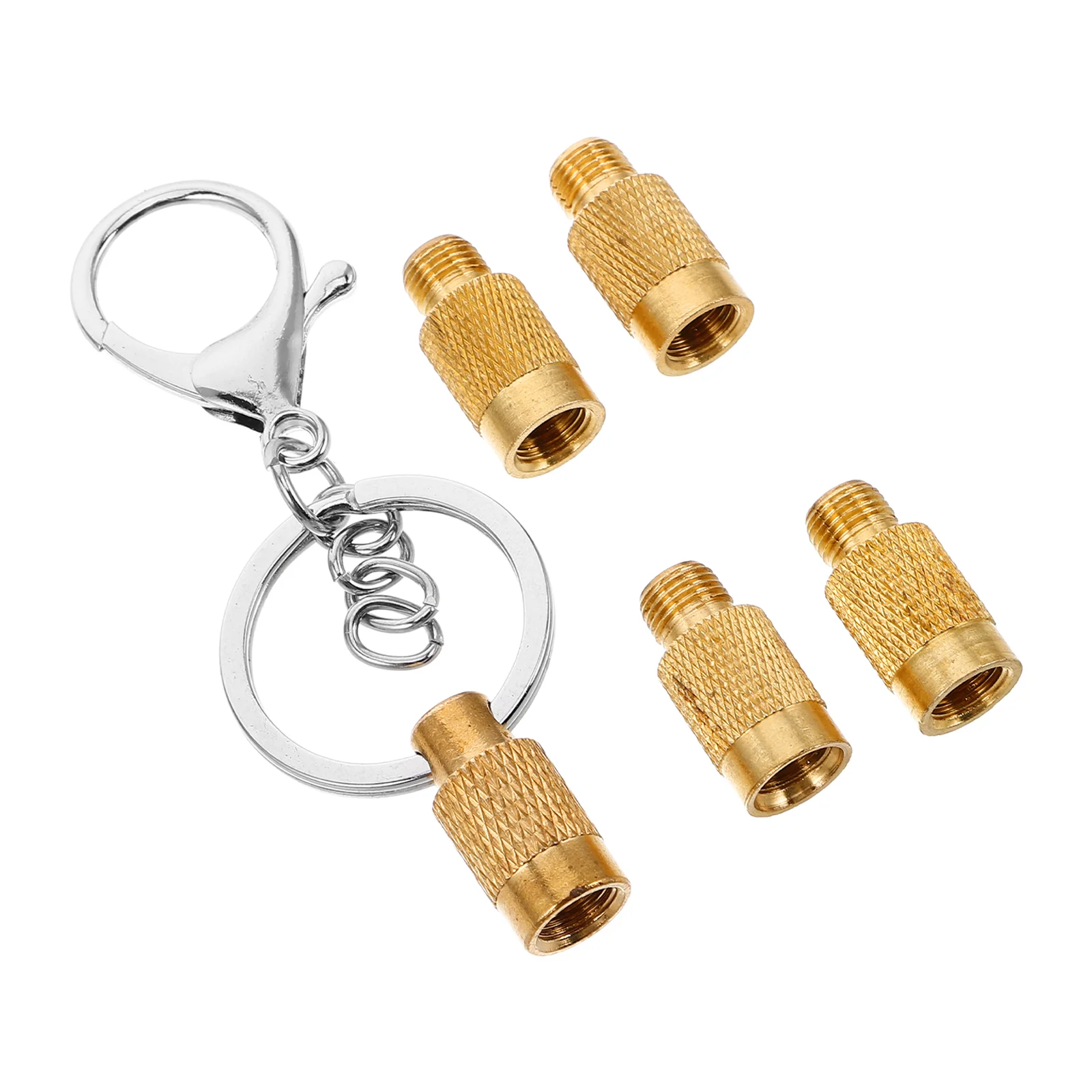 

Offroad Tire Deflator Key Chain 5 In 1 Tire Bleeder Keychain Tire Pressure Release Tool Key Ring For Suvs Motorbikes Bicycles