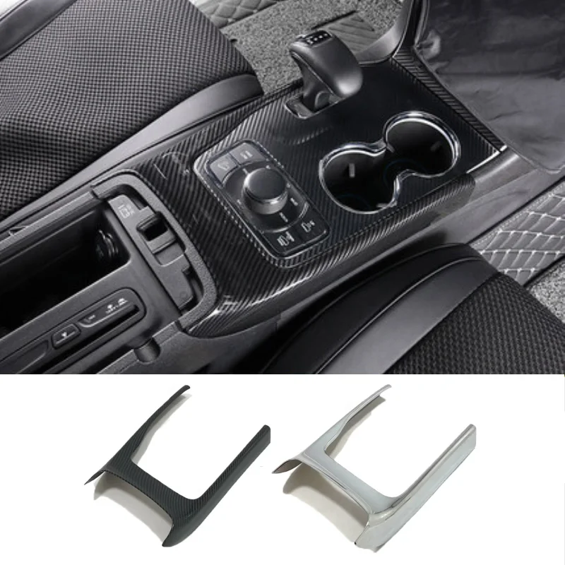 For Jeep Grand Cherokee 2014-2018 ABS carbonfiber interior Accessories Car gear shift Gearbox outer frame Decoration Cover Trim