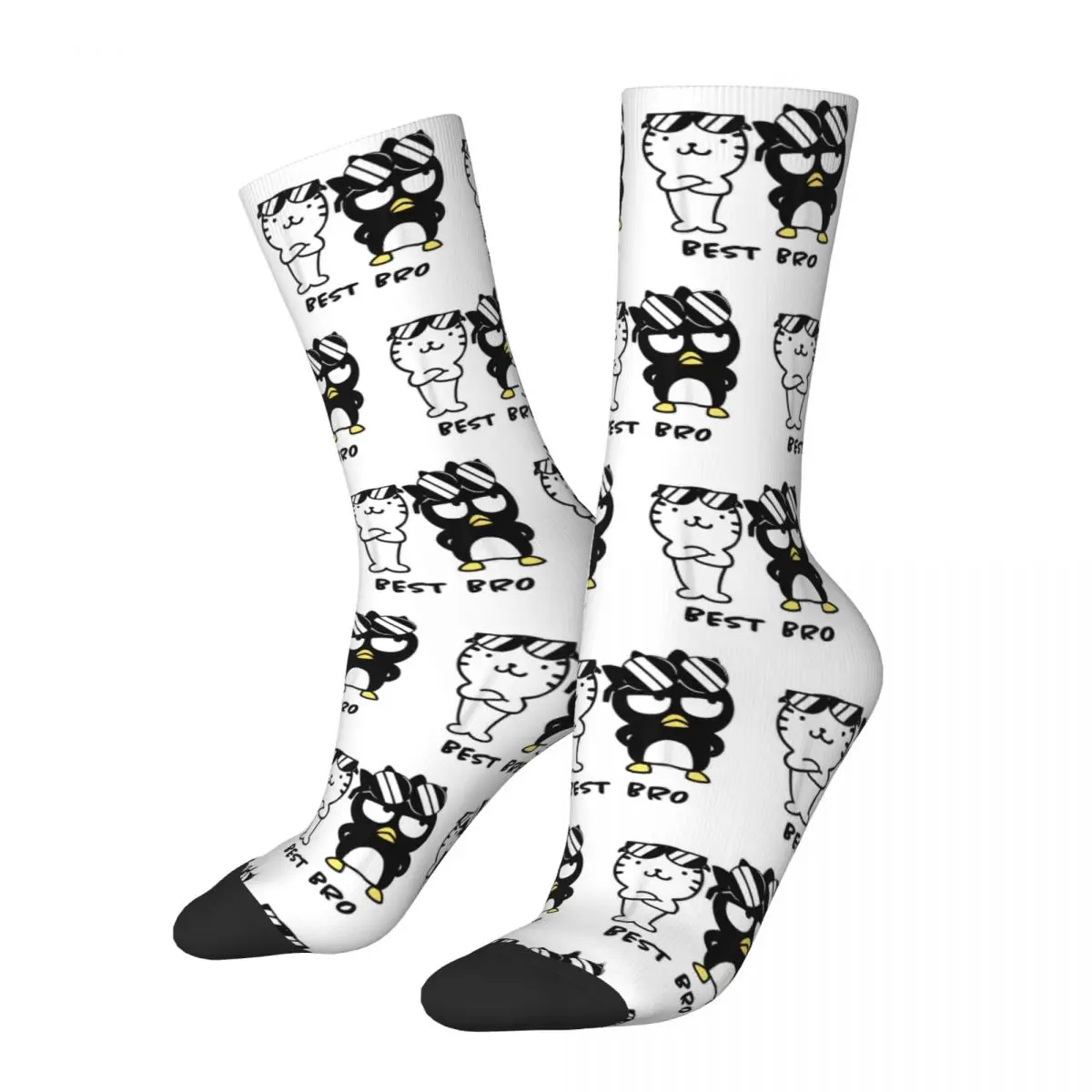 

Счастливые забавные мужские носки, повседневные носки Badtz Maru Best Bros, женские носки с графическим рисунком, весна, лето, осень, зима