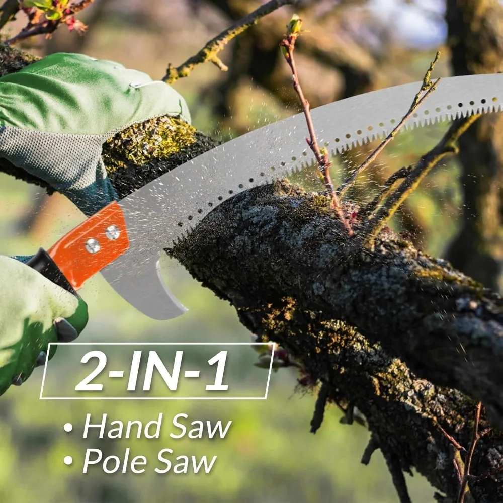 

Pole Saws for Tree Trimming 14 FT Lightweight Manual Stainless Steel Extension High Pole Pruning Pole Saw with Blade for Trimmer
