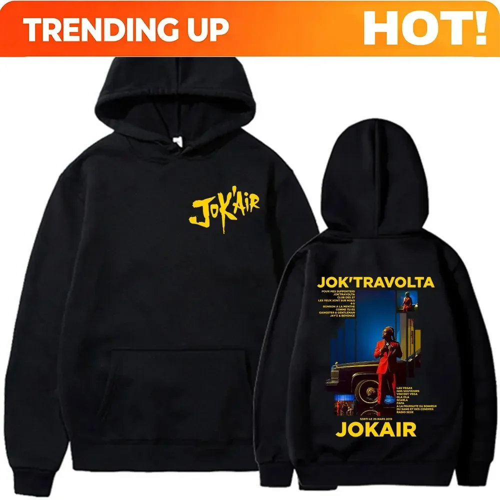 Customization Rapper Jok'air Jok'travolta Graphic Hoodies Men Women Hip Hop Pop Music Pullover Hoodies Male Casual Fleece Vintag