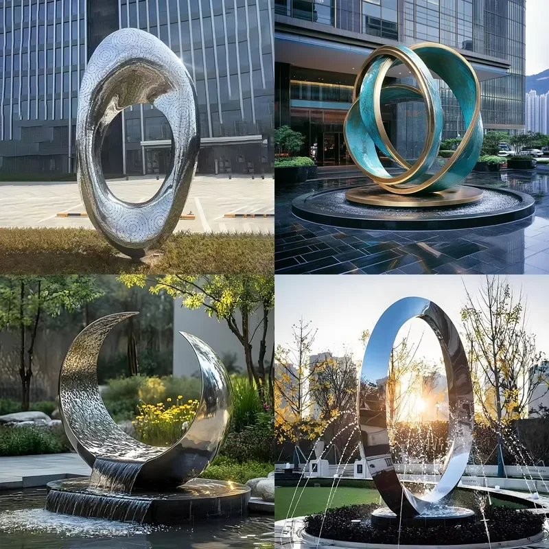 for Outdoor Abstract Art Design Stainless Steel Sculpture for Gardens Park Landscapes Home Decoration and Other Metal Crafts