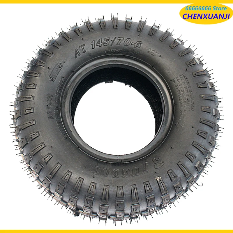 145/70-6 Tubeless Tire 6 Inch ATV Tyre for Four Wheel Vehicle 50cc 70cc 110cc Small ATV Front or Rear Wheels