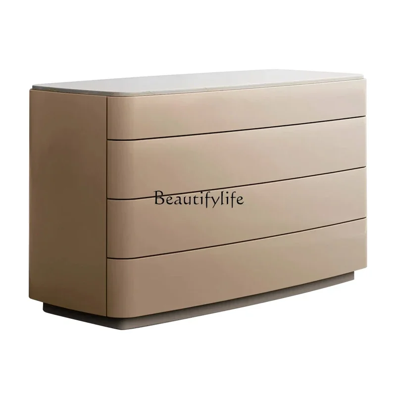 

FG52Italian minimalist paint chest cabinet Nordic modern rounded edge bedroom locker