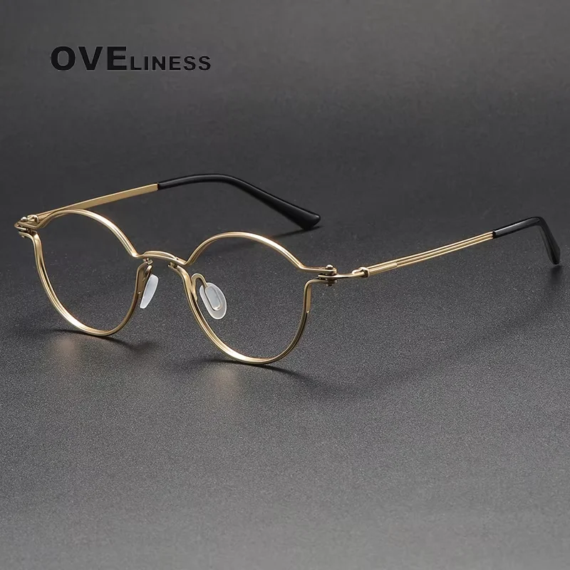 Vintage round Titanium Glasses Frame Men 2025 New Retro Myopia Prescription Optical Eyeglasses Frame Women Luxury Brand Eyewear