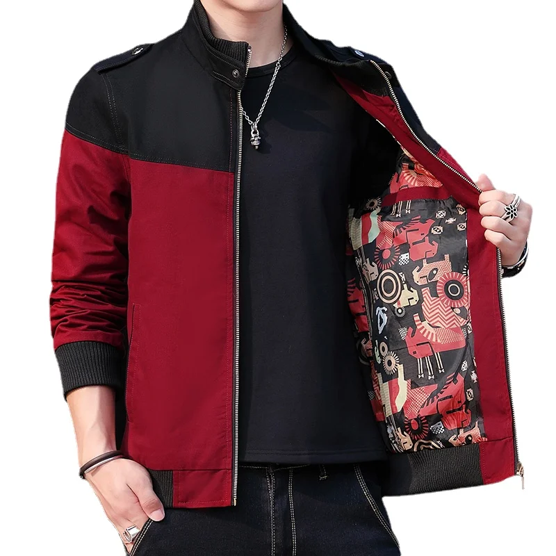 Men Bomber Jacket 2023 New Spring Autumn Patchwork Casual Windbreaker Jacket Coat Outwear Tactical Military Jacket Male Clothing