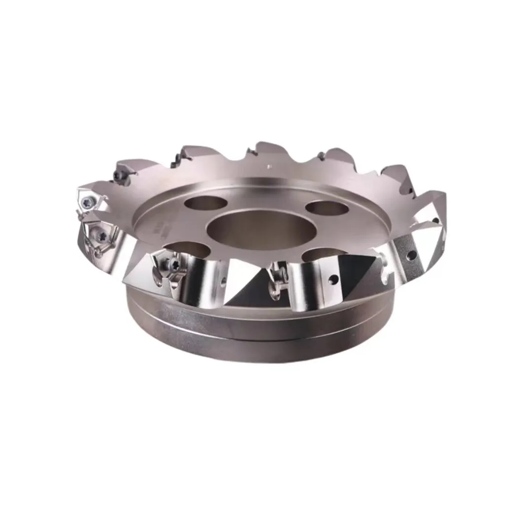 Double-sided hexagonal 90-degree fast feed milling cutter head: 900R-200-60-12T heavy cutting fast feed