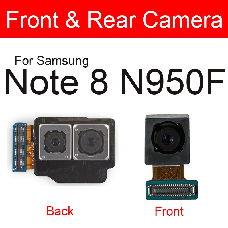 Front & Rear Back Camera For Samsung Galaxy Note 8 Note8 N950F N950U N950N Small Facing Main & Iris Camera Replacement Parts