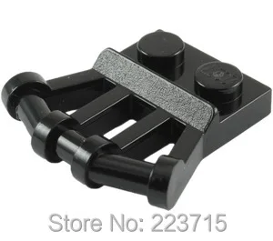 *Plate 1x2 w. 2 handles* 20pcsDIY enlighten block brick part No.92692 Compatible With Other Assembles Particles