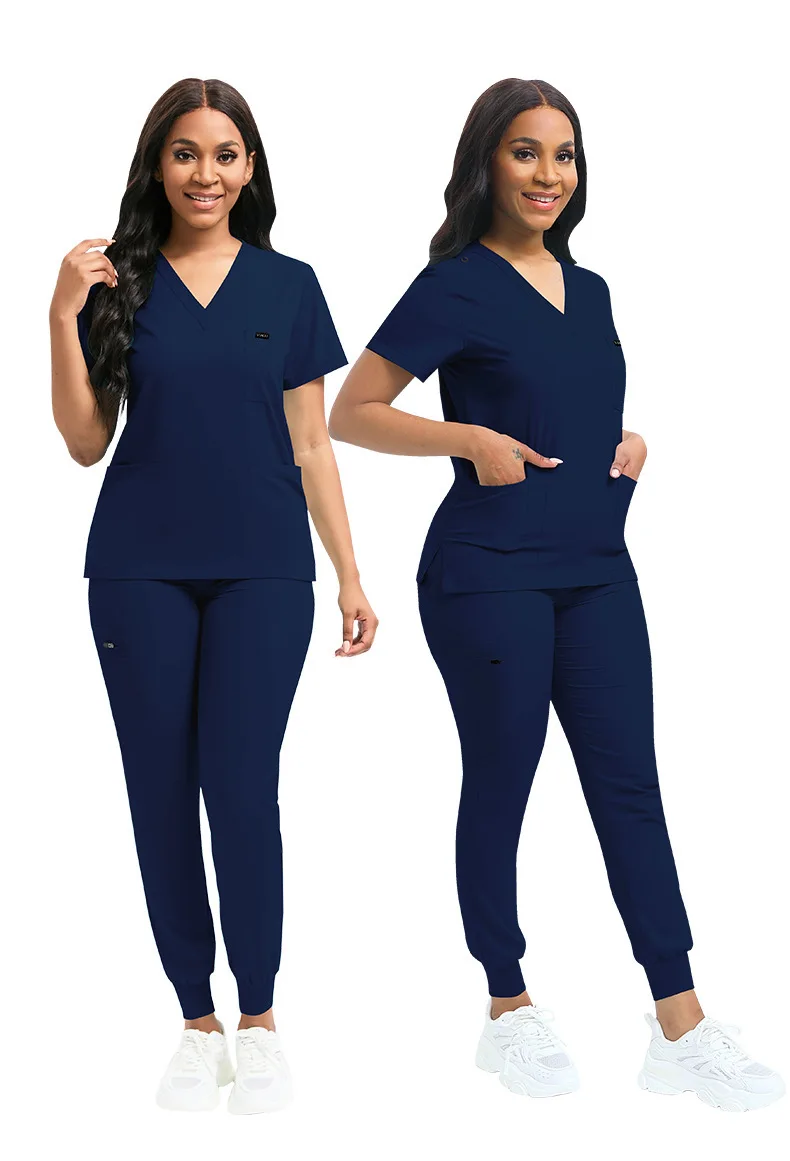 Stretch Medische Uniformen Vrouwen Scrubs Sets Ziekenhuis Artsen Kleding Verpleegkundigen Accessoires Tandheelkundige Kliniek Schoonheidssalon Spa Werkkleding