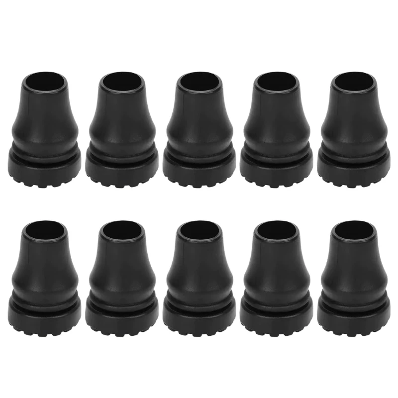 25UC 10Pcs Rubber Hiking Poles Tip Durability Hiking Poles Protectors Walking End Rubber Feet Fit Most Standard Hiking Poles