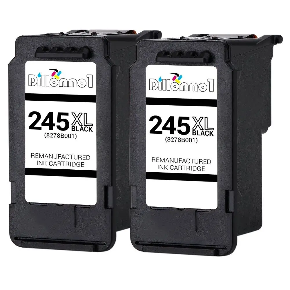 2pk pg245 xl cartuchos de tinta preta para impressoras canon pixma mg2555 mx490