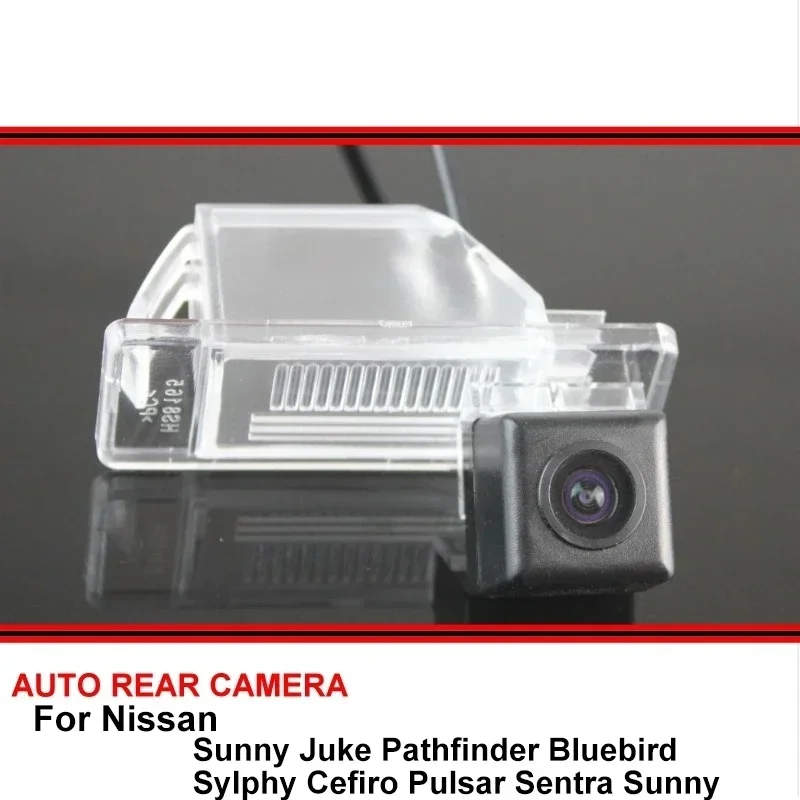 For Nissan Sunny Juke Pathfinder Bluebird Sylphy Cefiro Pulsar Sentra Sunny Night Vision Car Reverse Backup Rear View Camera HD