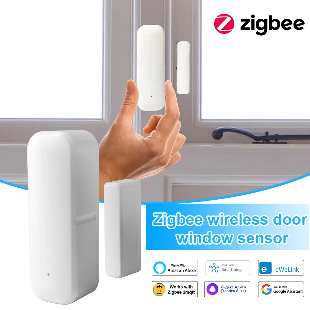 Ewelink Zigbee Door Sensor Magnetic Window Open Closed Alarm Detector Works With Zigbee2MQTT Alexa Google Need Gateway