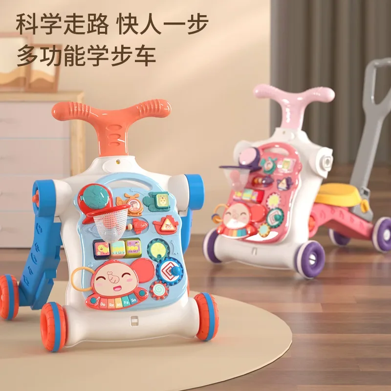 

Multi-functional Children's Walking Scooter Multiple Functions Skateboard Roller Coaster Hand Cart Baby Game Table