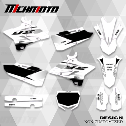 MCHMFG-Kits de pegatinas de fondos gráficos para motocicleta, para YAMAHA YZ125 YZ250 2015 2016 2017 2018 2019 2020 2021