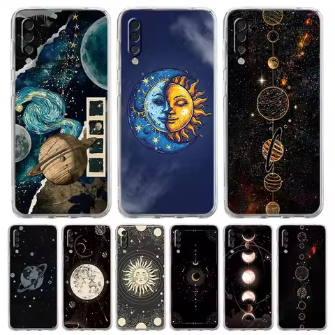 Case For Samsung A56 A36 A26 A16 A14 A12 A22 A32 5G A34 A42 A52 A54 A50 A70 A40 A20S A04S A06 Cover Starlit sky planet space art