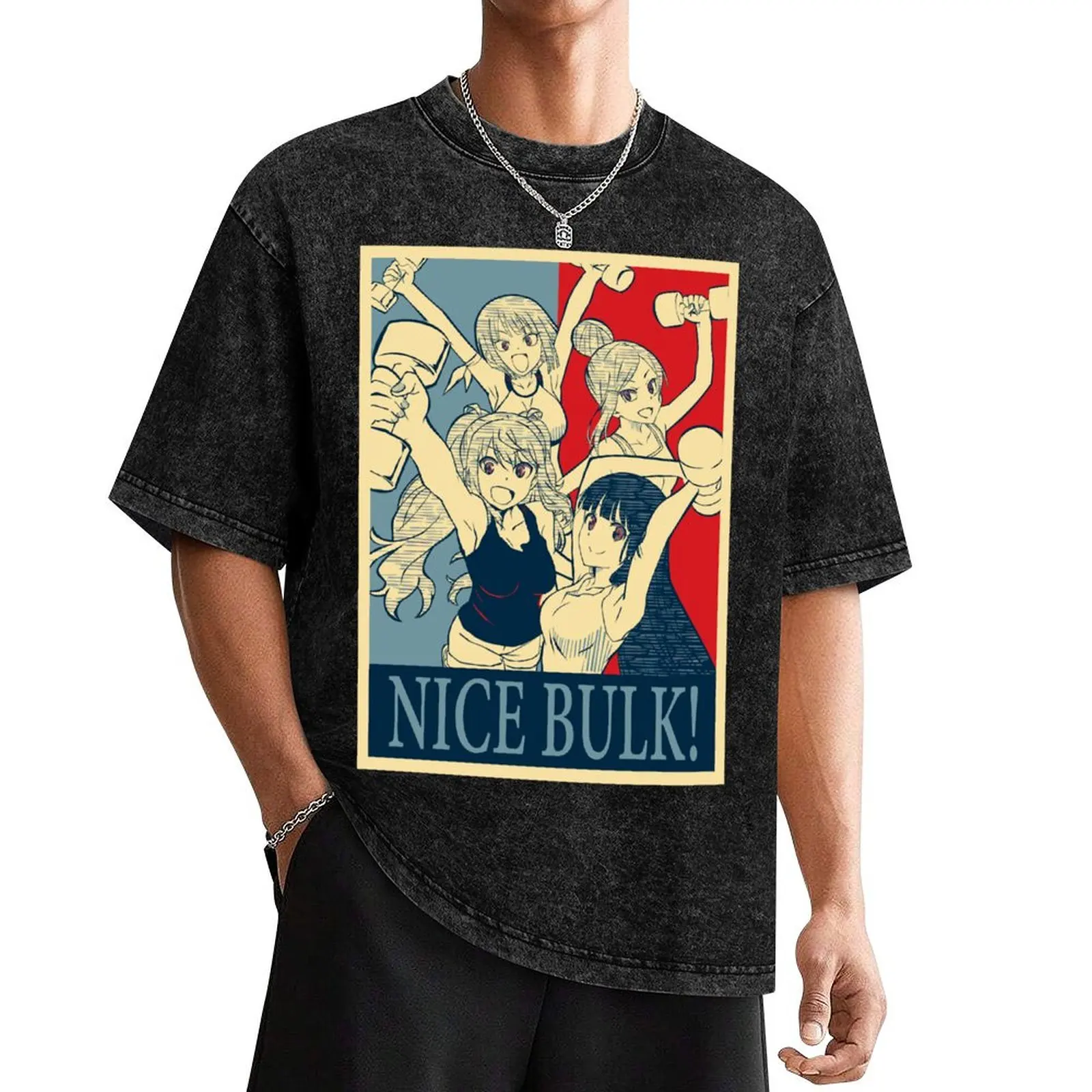 How heavy are the dumbbells you lift Nice Bulk Anime Manga Poster Classic T-Shirt anime clothes plain Short sleeve tee men