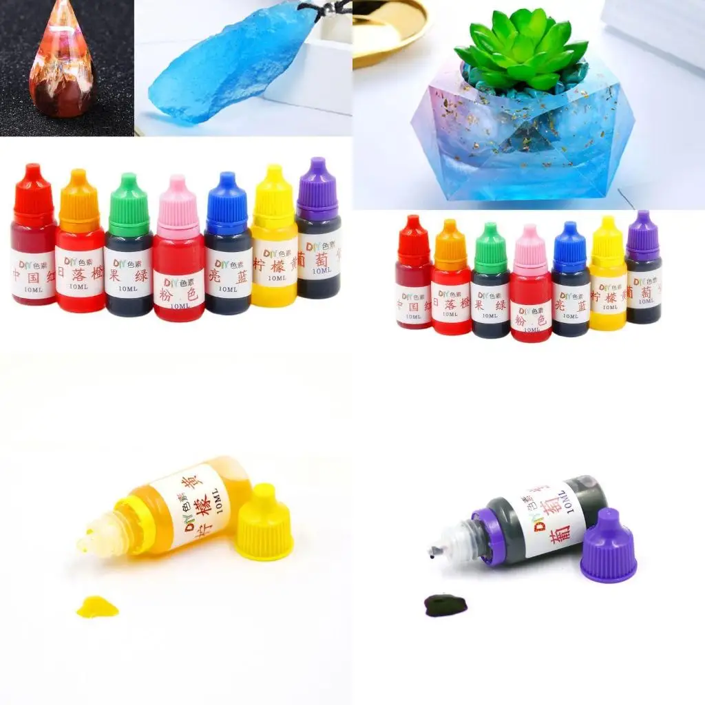  Epoxy Pigment UV Resin Coloring Dye Liquid Colorant Glitter Fillings Handmade Jewelry Making DIY Crafts Accessories