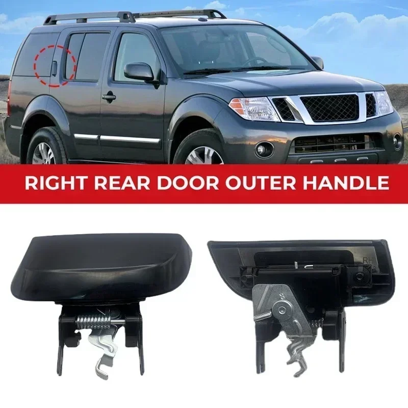 Car Rear Left Right Door Outer Handle For Nissan Pathfinder R51 2005-2013 Exterior Accessories 82607-EA502/82606-EA502 Black