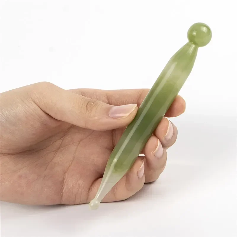 1 قطعة عصا اليشم حجر غوا شا تدليك الوجه الوخز بالإبر نقطة القلم الطب الصيني غواشا الجمال رسل أداة #4