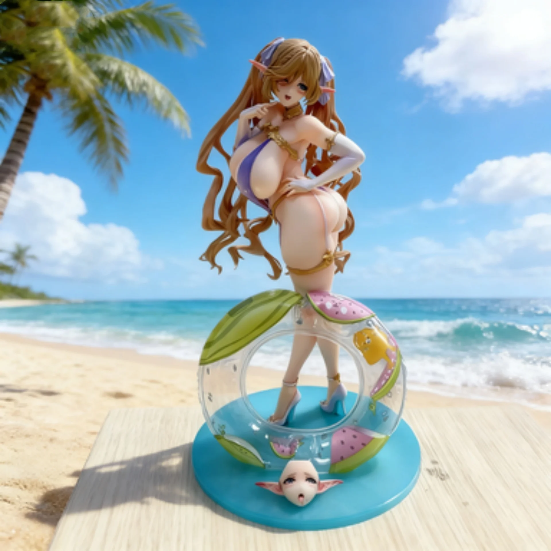 

Фигурка 14-й серии «Деревенская жительница Мама Тиана в купальнике» из серии «Деревня Эльфов», китайские аниме-фигурки, ПВХ, коллекционная игрушка, модель, кукла