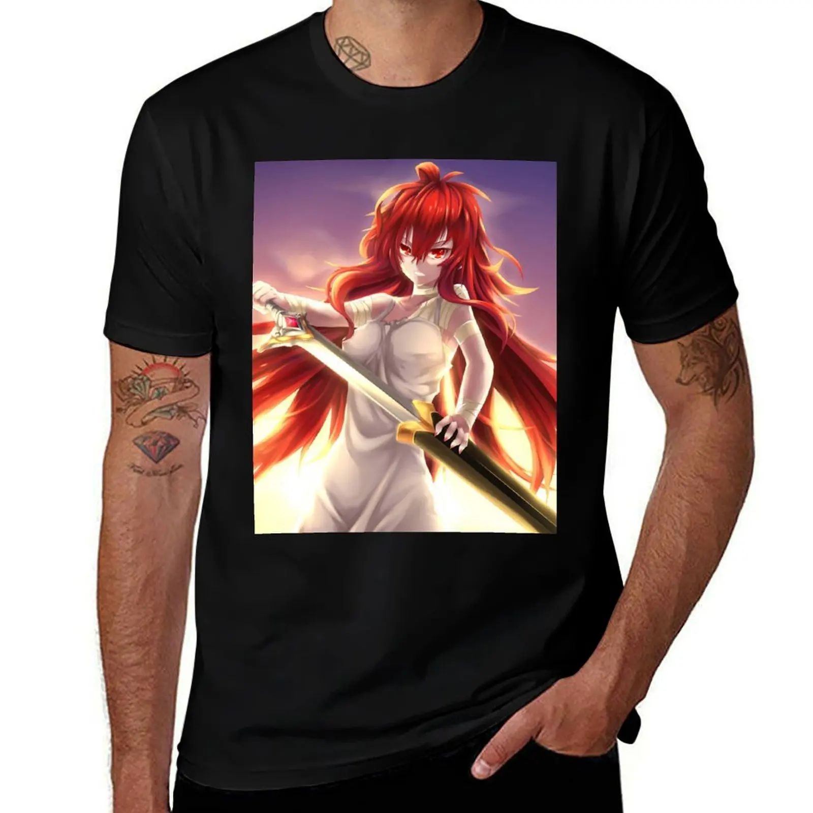 Elesis Sword Sun T-Shirt Long Lasting Casual T-Shirt