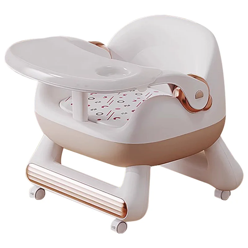 

New cute portable baby dinner dining chair 2-in-1 children's booster chair with dinner plate infant feeding chair