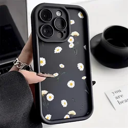 Daisy Flower Silicone Phone Case For Samsung A56 5G A54 A55 A35 A34 A52 A14 A53 A36 A33 A15 A25 A26 A16 S24 S23 S25 Ultra Cover