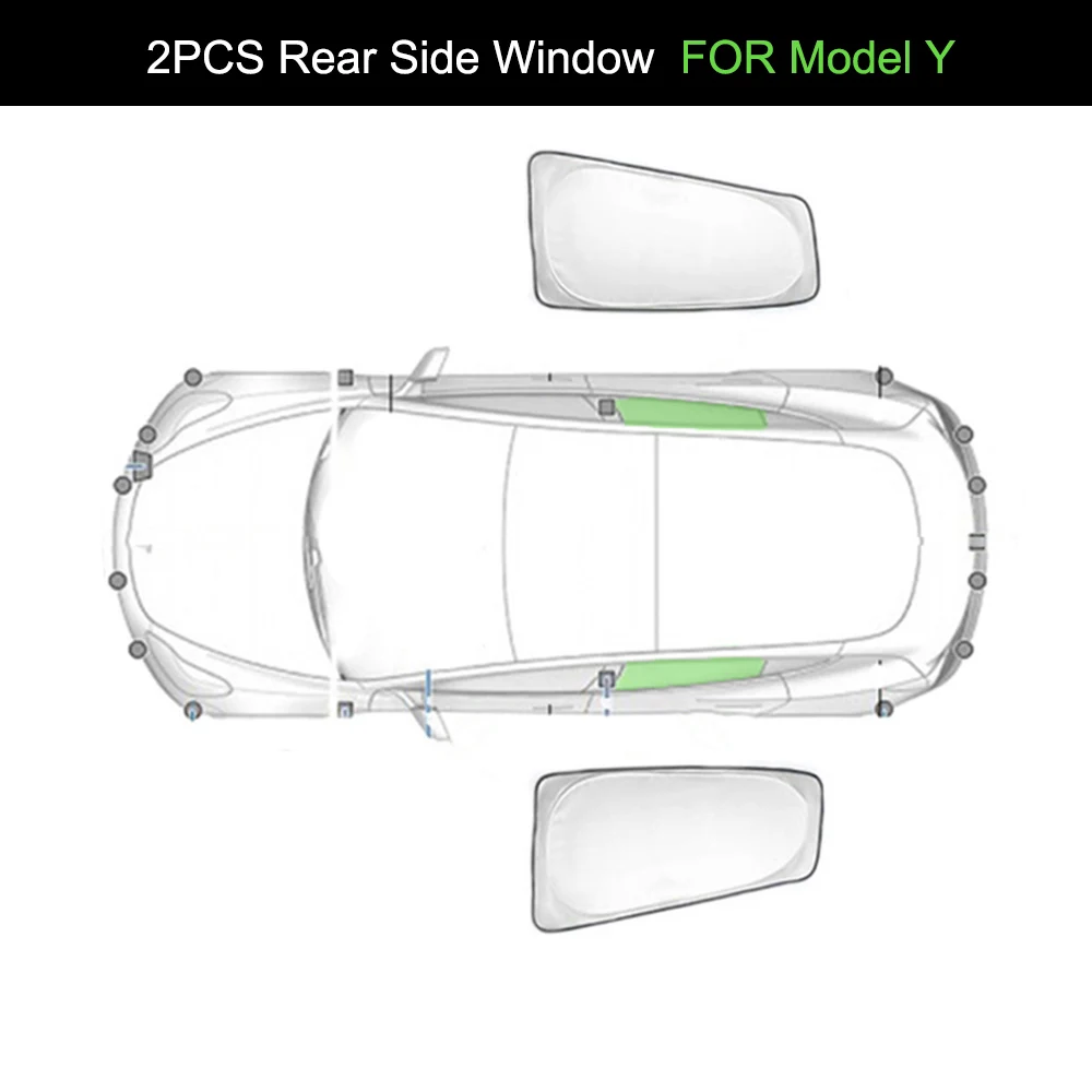 2PCS Rear ModelY
