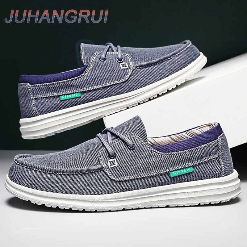 Spring/Autumn Men's Canvas Shoes Retro Loafers Lightweight Flats Leisure Footwear Male Summer Moccasin Men Casual Business Shoe