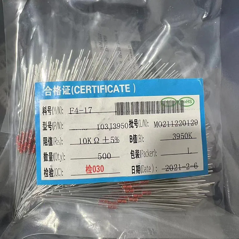 Sonda termica con sensore 10K 3950K-39 ~ 100'C sensore di temperatura con sonda in acciaio inossidabile 304 impermeabile 5*50mm 10K