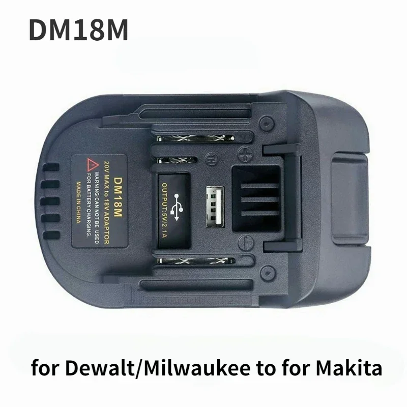 Adapter do elektronarzędzi DM18M itp. Konwerter do akumulatora litowo-jonowego Dewalt 18 V do narzędzi