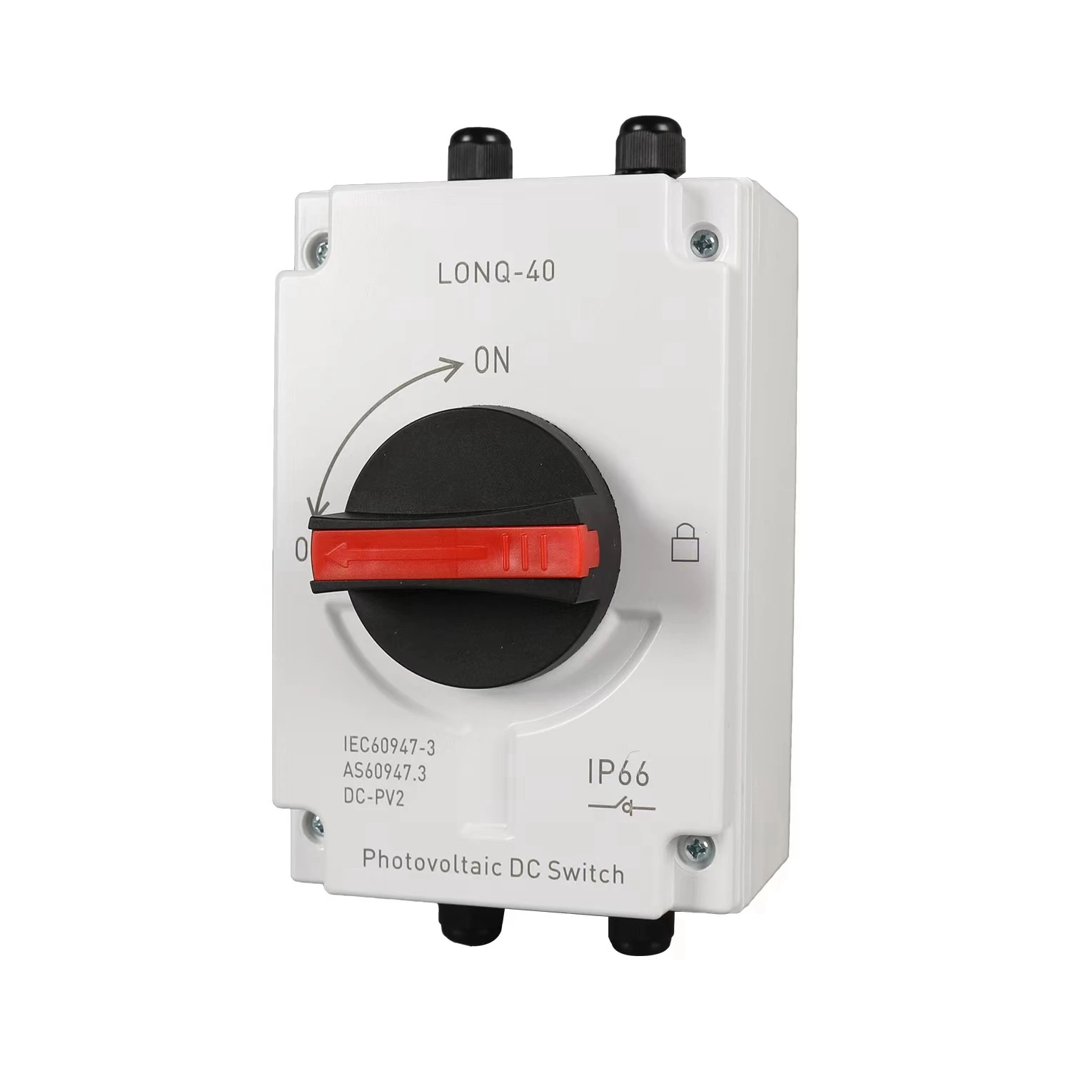 Y22A-32A 4P PV مفتاح فصل + موصل + وجع DC1200V GF40 في الهواء الطلق IP66 مقاوم للماء كلبشة التبديل مفتاح دوار