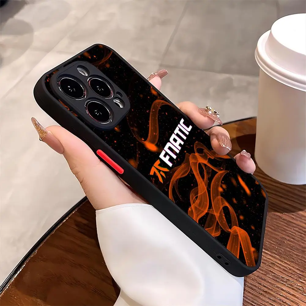 Funda de teléfono Cs Go Fnatic FNC Club negra para iPhone 13ProMax 16 15 12 11 14 Pro Max Mini Plus Max X XR cubierta mate