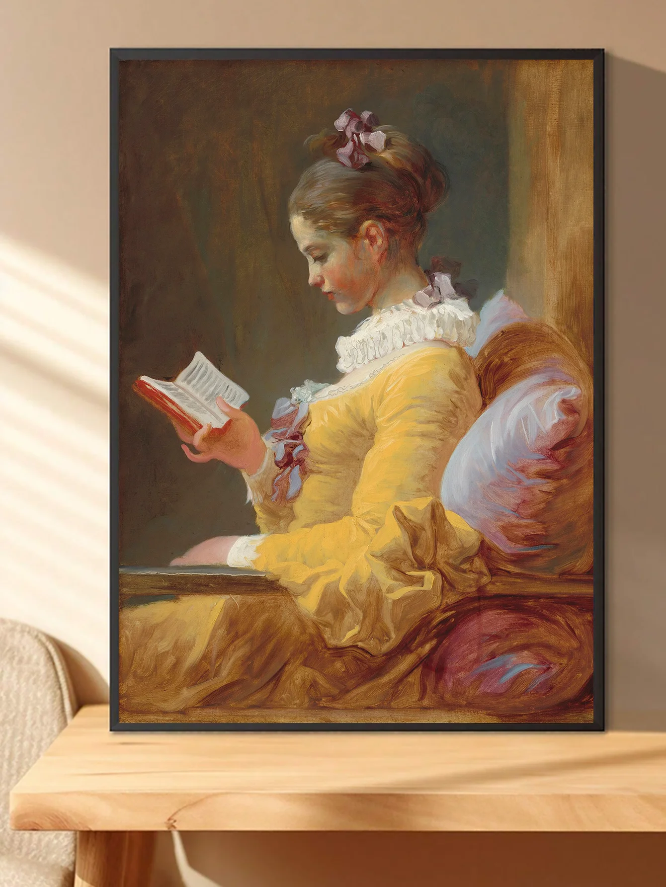 قطعة واحدة من لوحة الماس DIY لفتاة القراءة، مجموعة أدوات الرسم الماسي DIY، مناسبة للمعيشة المنزلية