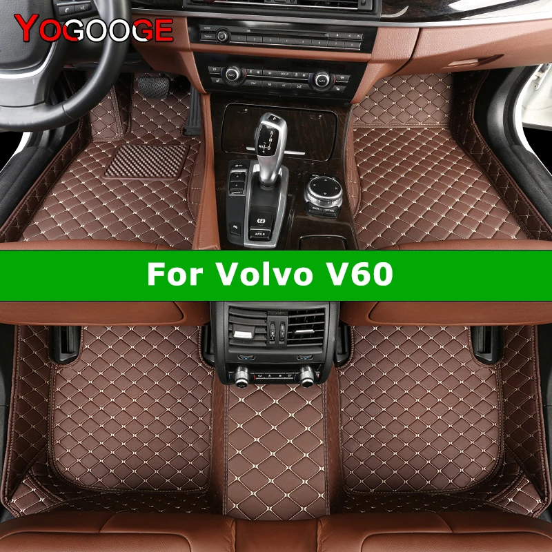 

YOGOOGE Custom Car Floor Mats For Volvo V60 Auto Carpets Foot Coche Accessorie