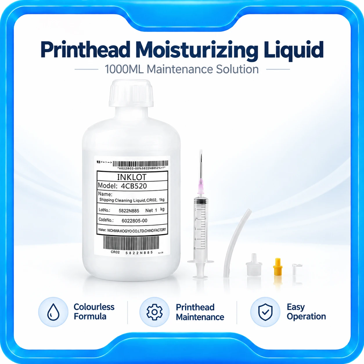 1000ML Print Head Moisturizing Liquid Moisturizer Daily Moisturizing to Prevent PrintHead Clogging For All Inkjet Printer 4CB520