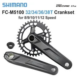 Shimano Deore M5100 MTB Crankset 32T 34T 36T 38T Mountain Bike Sprocket Bicycle 8 9 10 11 12 Speed Candle Foot BB52 MT500