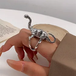 Vintage Dinosaur Rings for Women Long-Necked Dragon Jewelry Cute Animal Ring Party Gift Trendy Punk Girls Finger Rings