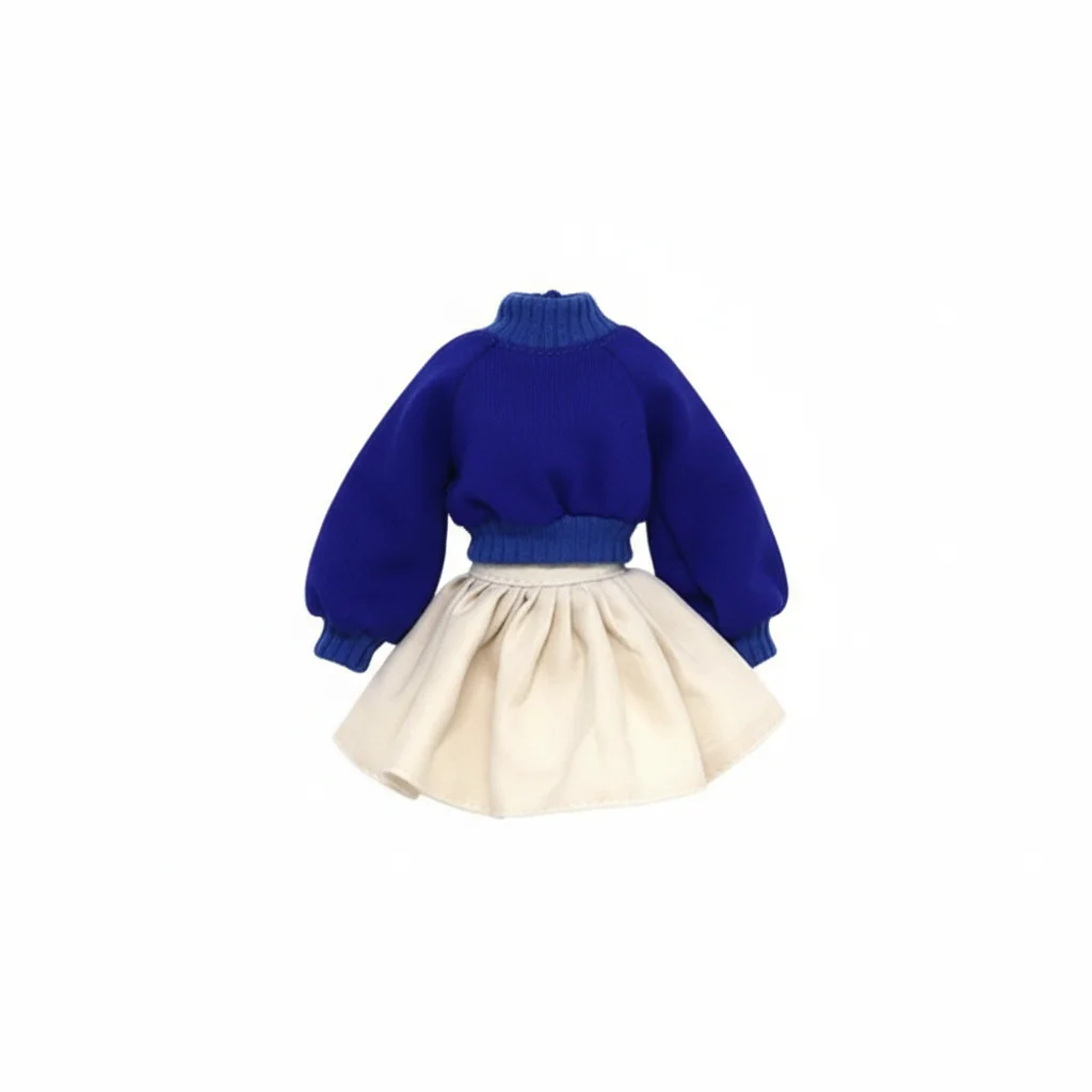 1 Set Fashion Casual 1/6 Doll Clothes Handmade Clothes Accessories Winter Wear Fur Jacket Sweaters Dresses For 29~32 cm Doll